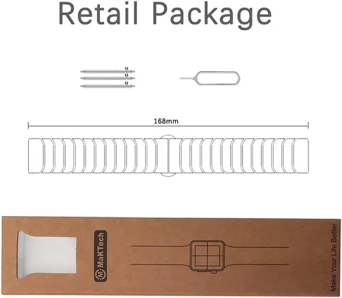 Miniatura 4 de Banda de pulsera de eslabones de cerámica de 0.787 in para Samsung Galaxy Watch 7 FE 6 5 4,40/42/43/44/45/46/1.850 in, Huawei GT 3 1.654 in (negro)