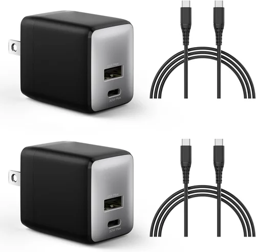 Miniatura 12 de Cargador de Carga Rápida wegear USB C, Cargador Nano GaN de 30 W de Doble Puerto con Enchufe Plegable para iPhone Serie 16/15, iPad, Galaxy S24 Negro