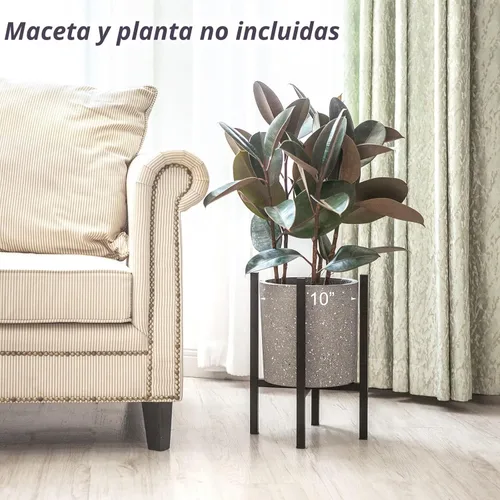 Miniatura 2 de Soporte para plantas Mkono, con exclusión de maceta, de mediados de siglo alto, moderno, soporte para plantas en maceta, soporte para plantas