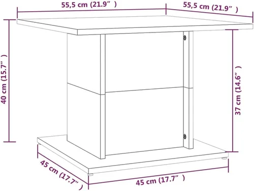Miniatura 2 de Mesa auxiliar, mesa de centro de tronco, mesa de centro para sala de estar, oficina, balcón, estudio, sala de estar familiar, color blanco, 21.9 x
