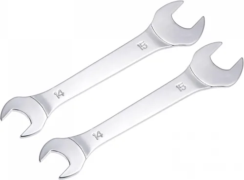 Miniatura 15 de uxcell Llave fina de extremo abierto, 0.315 in x 0.394 in, espejo métrico, acero de alto carbono, para mantenimiento doméstico y reparaciones