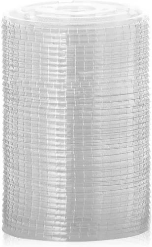 Miniatura 9 de Turbo Bee 200 juegos de vasos de plástico transparente de 12 onzas con tapas y pajitas, tazas de café helado desechables para llevar con tapas