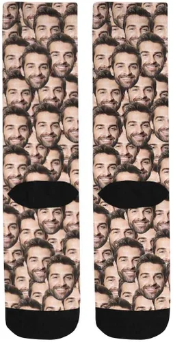 Miniatura 6 de Calcetines personalizados con foto para mascotas, huesos de pescado, huellas de gatos y perros, calcetines con imagen para hombres y mujeres