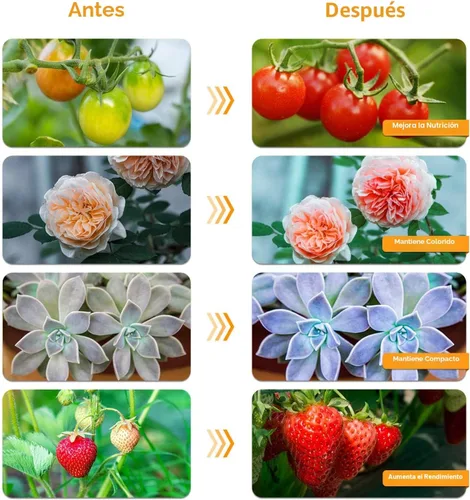 Miniatura 4 de bseah Luces de cultivo para plantas de interior, lámpara de cultivo de plantas de espectro completo, 10 niveles regulables, encendido y apagado