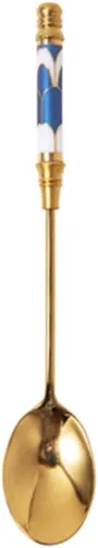 Miniatura 10 de Cucharas de café de acero inoxidable chapadas en oro, cucharaditas de acero inoxidable, cuchara de cerámica, cuchara de té y café para postre