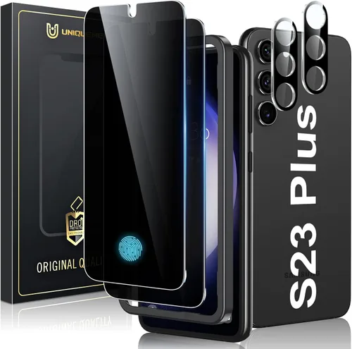 Miniatura 16 de UniqueMe Protector de pantalla de privacidad para Samsung Galaxy S22 de 6.1 pulgadas, compatible con huellas dactilares ultrasónicas, [2+2 unidades]