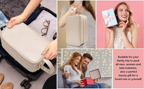 Miniatura 7 de BAIMAY Neceser de viaje para mujer, organizador de artículos de tocador resistente al agua, kit de artículos de aseo personal, artículos esenciales