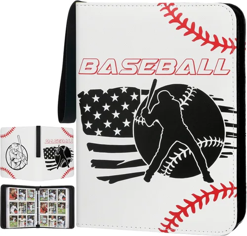 Carpeta de Tarjetas de Béisbol con Fundas, Carpeta de Tarjetas Coleccionables de 900 Bolsillos, Carpeta Porta Tarjetas de 9 Bolsillos Álbum 900