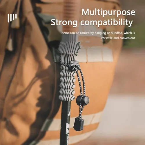 Miniatura 4 de Soporte para mochila para bastón de caminar, cordón ajustable para muñeca, hebilla de fijación de cuerda elástica, soporte para mochila