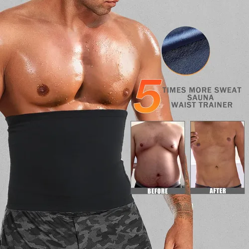 Miniatura 3 de Cinturón Reductor de Cintura Premium para Hombres, Cinturón Sauna de Entrenamiento de Cintura, Banda de Sudor para Hacer Ejercicio