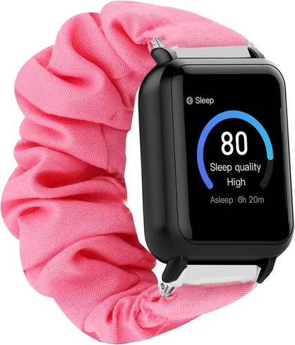 Miniatura 6 de Lamshaw Compatible con 3Plus Vibe Plus Band, banda elástica de tela elástica para mujer, lindas correas de repuesto compatibles con 3Plus Vibe