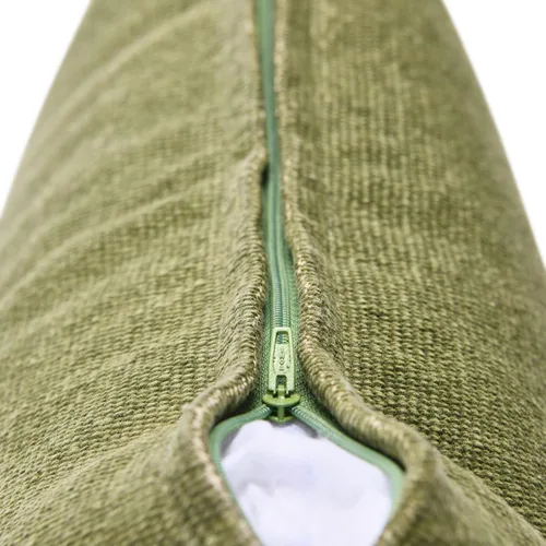 Miniatura 5 de Creative Co-Op Funda de almohada lumbar de lona tejida, 12 x 20 pulgadas, color verde salvia