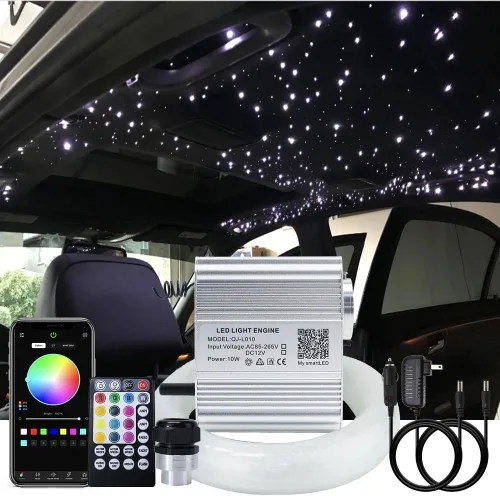 Miniatura 16 de AKEPO Kit de Luces de Fibra Óptica Parpadeantes de Doble Cabezal de 16W, Uso en Auto y Hogar Luz de Cielo Estrellado RGBW Twinkle Control por APP