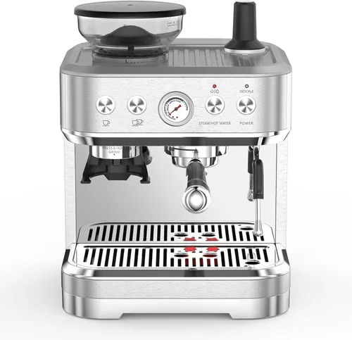 Miniatura 8 de Garvee Máquina de café expreso con molinillo, cafetera profesional de 20 bar con espumador de leche, varita de vapor para capuchino, latte