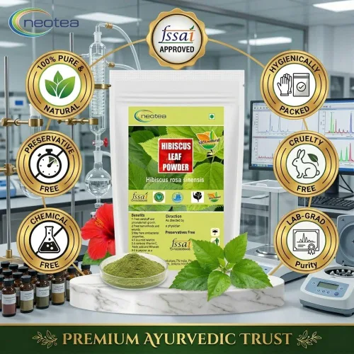 Miniatura 9 de Neotea Polvo de hoja de hibisco Sembaruthi Ilai Tratamiento natural de caída del cabello, promueve el crecimiento del cabello, lavado de cabello
