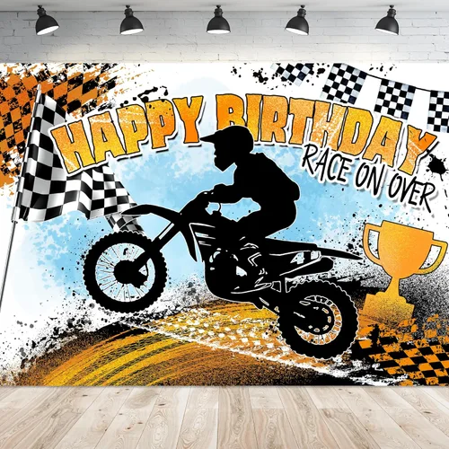 Miniatura 7 de Newsely - Telón de fondo personalizado con temática de camiones para fiesta de cumpleaños; suministros para fiesta de cumpleaños con temática