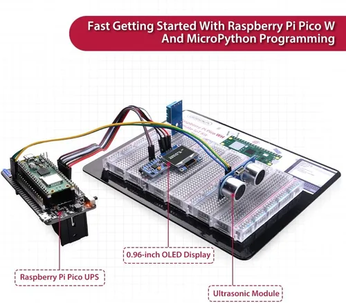 Miniatura 5 de GeeekPi Kit definitivo para Raspberry Pi Pico W con encabezados, tutoriales detallados, ejemplos de proyectos, varios elementos para programación