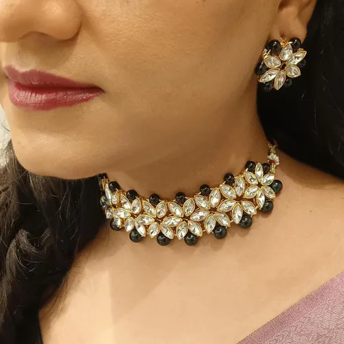 Miniatura 3 de Efulgenz Indian Bollywood Traditional Faux Kundan Pearl Beads Bridal Wear Necklace Earrings Maangtika Wedding Jewelry Set