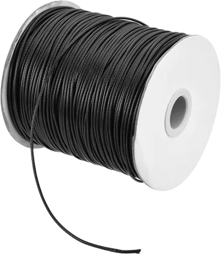 Miniatura 41 de MECCANIXITY Cordón encerado de poliéster encerado de 0.031 in, cuerda de cera de 175 yardas para hacer pulseras, collares, cuentas, joyería y Caqui