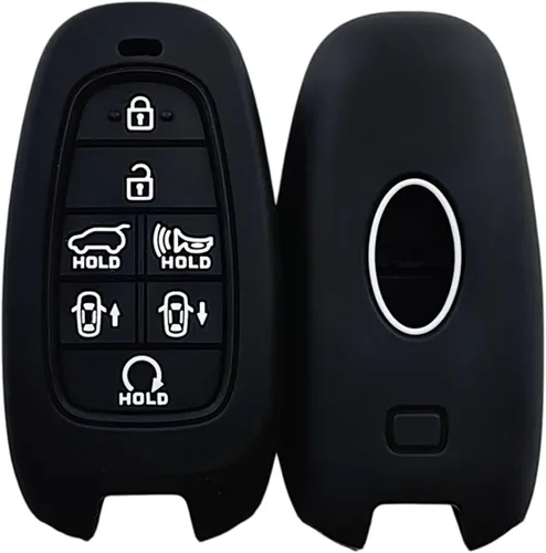 Miniatura 2 de REPROTECTING Funda de Goma de Silicona para Llavero Compatible con 7 Botones 2019 2020 2021 Hyundai Sonata Nexo 2022 Hyundai Tucson 2023 Palisade