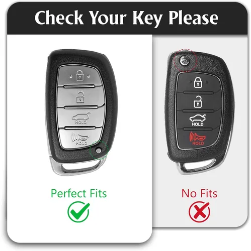 Funda protectora inteligente de termoplástico con 4 botones para llave de Hyundai; funda compatible con los modelos Elantra, Ioniq, Sonata, Tucson,