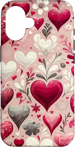 Miniatura 31 de Funda romántica para iPhone 11 Pro Max con corazones encantadores para el día de San Valentín