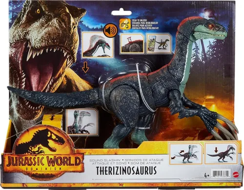 Miniatura 6 de Mattel Jurassic World Dominion Sound Slashin Therizinosaurus - Figura de acción de dinosaurio con función de ataque y sonidos