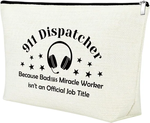 Mxrymvu 911 Dispatcher Gifts - Bolsas de maquillaje para operador, regalo inspirador, 911 Dispatcher-1pc