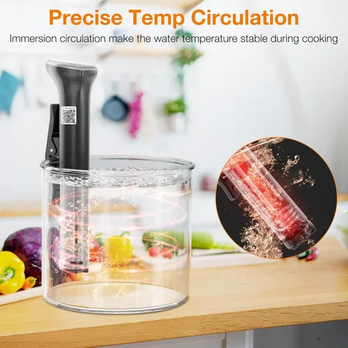 Miniatura 7 de Wifi Sous Vide Cooker 1100W Sous Vide Circulador de inmersión de precisión para filete perfecto, pollo tierno y comidas saludables, ultra silencioso