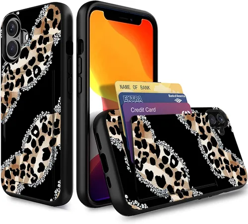 Miniatura 13 de Funda para iPhone Air, funda tipo cartera con ranura para tarjeta oculta, a prueba de golpes, TPU y PC, funda protectora de doble capa para iPhone