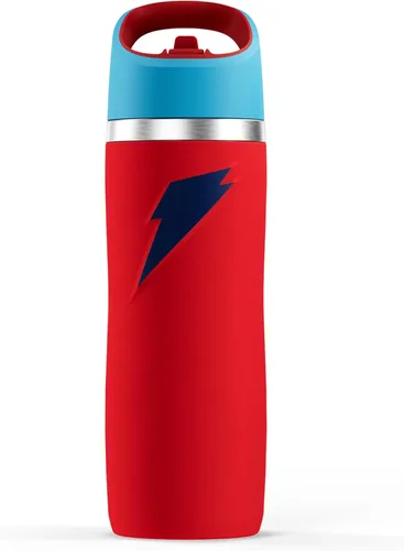 Miniatura 15 de Gatorade 'Overtime' - Botella de agua de acero inoxidable de 22 onzas, tapa con popote, color azul Azul claro