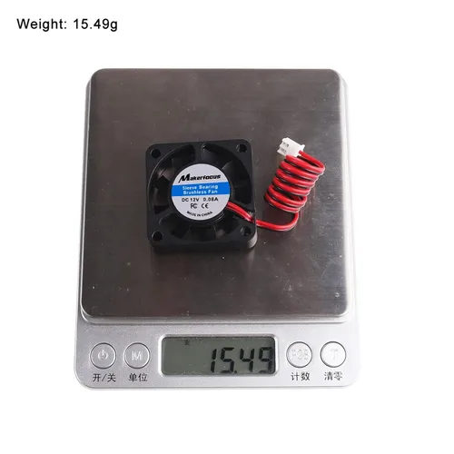 Miniatura 9 de Ventilador de impresora 3D de 4 piezas, 12 V, 1.575 in, 12 voltios, 0.08 A, CC, mini refrigeración silenciosa, 1.575 x 1.575 x 0.394 in, con cable