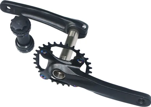 Miniatura 9 de Juego de bielas de 6.693 in 30T 32T 34T 36T 38T Bicicleta de montaña de una sola velocidad Ciclismo Bicicleta de carretera Juego de brazo de manivela