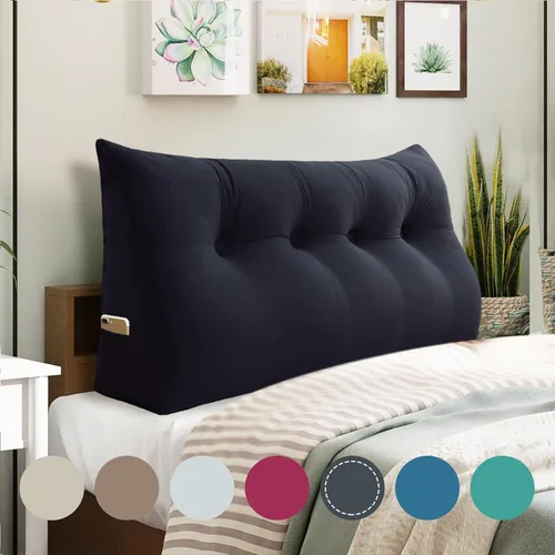 Miniatura 63 de Almohada de Cuña Engrosada de 10 libras para Cabecero Posicionador Corporal Almohada de Cuña para Cama Soporte de Respaldo Almohada Triangular