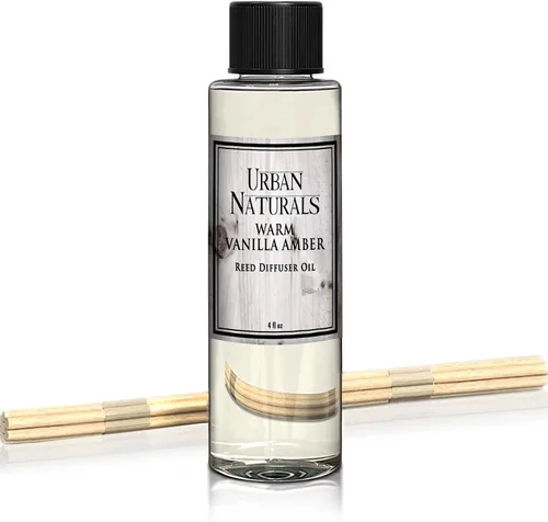 Miniatura 28 de Urban Naturals Recambio de aceite difusor de varillas ámbar y lavanda, lavanda relajante, ámbar cálido, aroma calmante para habitación, 4 onzas +