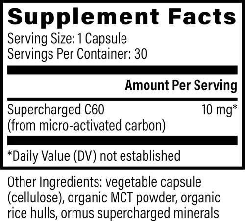 Miniatura 2 de Global Healing Center Supercharged C60 - Fullereno de Carbono Microactivado con Polvo MCT Orgánico, 10 Veces Más Potente que los Suplementos C60