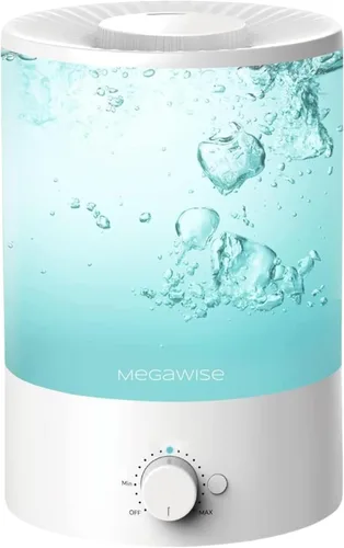 MegaWise Topfill - Humidificador con luz nocturna de 7 colores para dormitorio de niños con capacidad de 3.5L, diseño sin fugas, salida de niebla