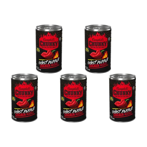 Miniatura 9 de Sopa Campbell's Chunky de fideos de pollo con pimiento fantasma, lata de 18.6 oz (paquete de 12)