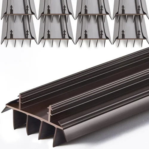 Miniatura 9 de Pushglossy 2 piezas de repuesto para parte inferior de puerta con aletas de vinilo de 36 pulgadas de largo y 1 3/4 pulgadas de ancho, burlete Negro