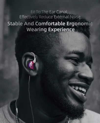 Miniatura 9 de Audífonos intrauriculares KZ ZST X, auriculares con controlador doble híbrido dinámico mejorado ZSTX, audífonos estéreo HiFi IEM con cable Negro