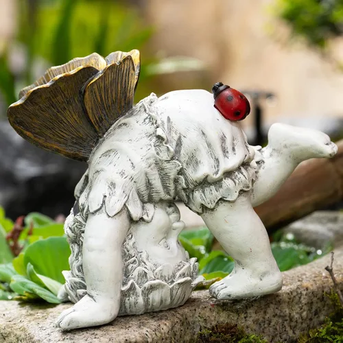 Miniatura 10 de Suyorpe Estatuas de jardín con luz decorativa de oso, estatua solar de oso exterior, decoración de jardín de animales, decoración divertida