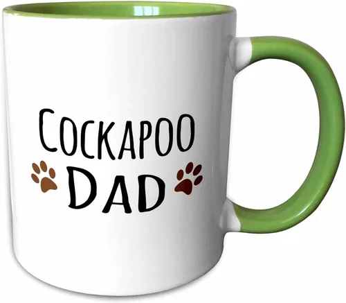Miniatura 11 de 3dRose Cockapoo Dog Dad - Taza de 11 onzas, color negro
