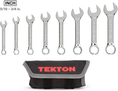 Miniatura 2 de TEKTON wrn01066 Stubby llave combinada establecer con tienda y Go Keeper, 5/16 – 3/4 de pulgada, 8