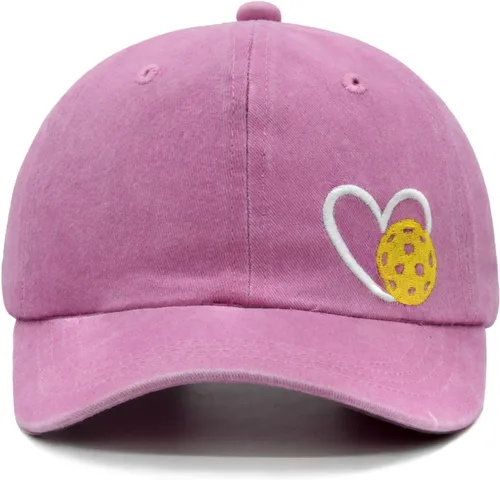 Miniatura 4 de Sombrero de pickleball para mujeres y hombres, gorra de béisbol ajustable con corazón bordado