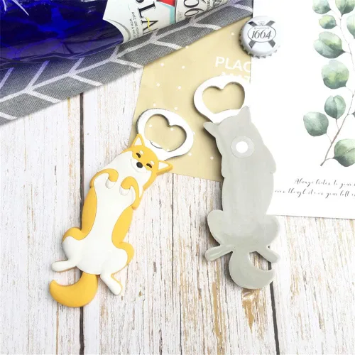 Miniatura 3 de Abrebotellas de forma de perro Shiba Inu animal, Abrebotellas de cerveza imán de refrigerador, abrebotellas de regalo de suministros de cocina Shiba