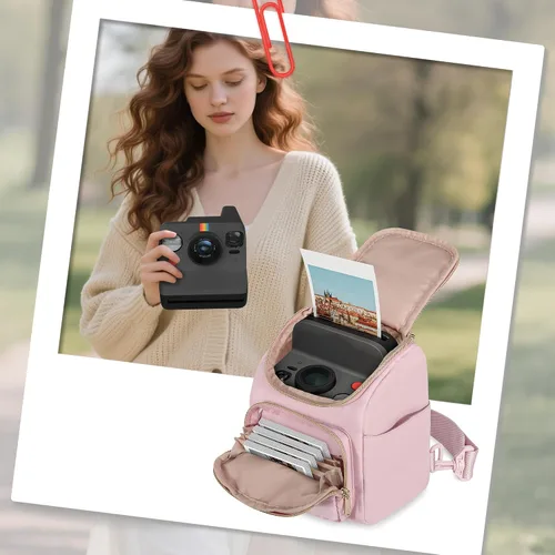 Miniatura 7 de Bolsa bandolera para cámara compatible con Polaroid Now 3ª/2ª generación, Flip, Now+, Go Gen 2, cámara de película instantánea, funda de transporte