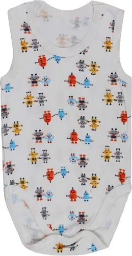 Miniatura 2 de ToBeInStyle Paquete de 4 mamelucos de una pieza con camiseta sin mangas para bebé niño
