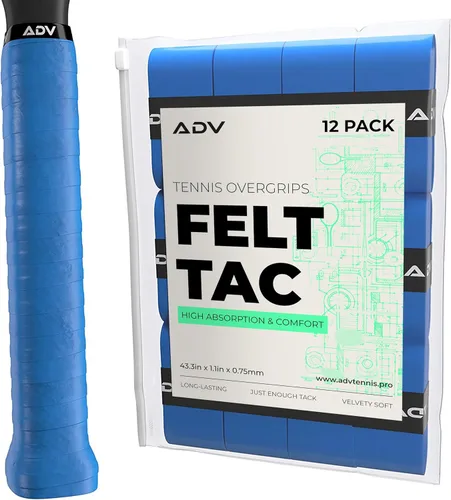 Miniatura 20 de ADV Dry - Cinta de agarre para raqueta de tenis, paquete de 12 y 30 unidades, cinta de agarre para raqueta de tenis FeltTac, cinta de agarre ultra