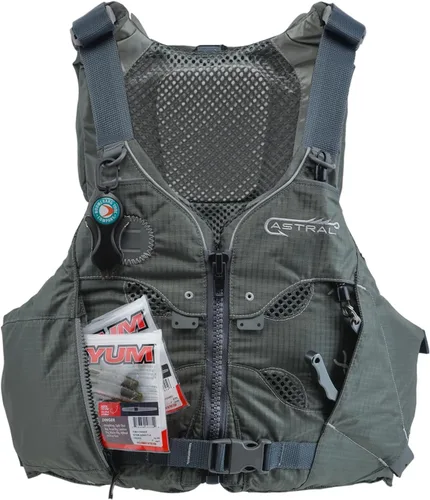 Miniatura 3 de Astral V-Eight Fisher - Chaleco salvavidas para adultos, alta ventilación, USCG tipo III PFD, para pesca y excursiones Gris