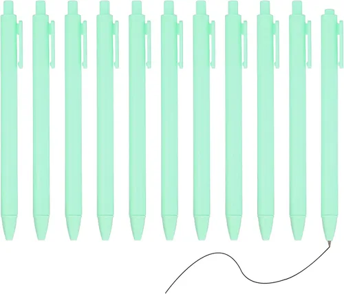 Miniatura 11 de PATIKIL Paquete de 12 bolígrafos de gel retráctiles, punta fina de 0.020 in, tinta negra, color retro, escritura suave, lindos bolígrafos para Negro